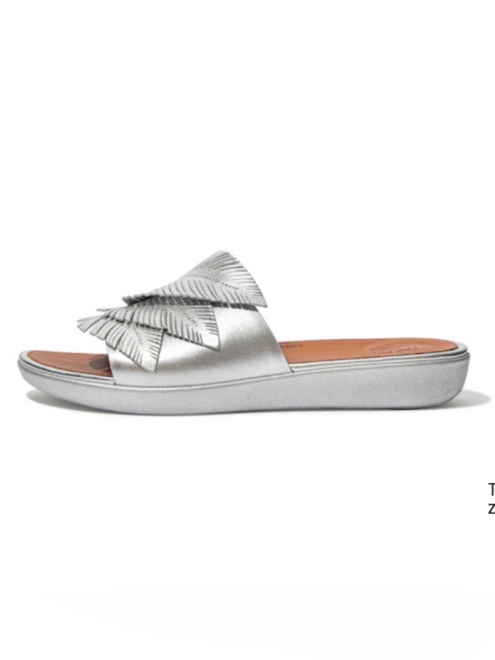 Fitflop Sandals Sola Feather Slides Silver